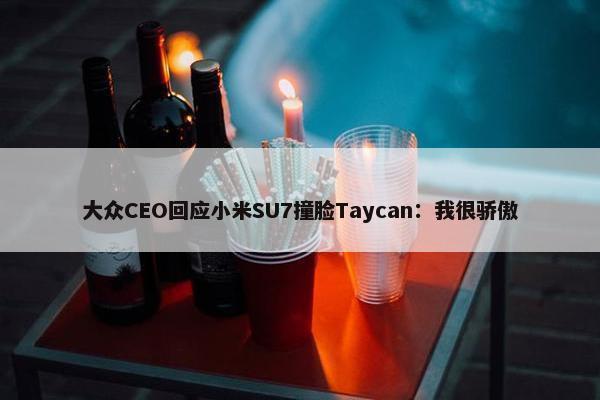 大众CEO回应小米SU7撞脸Taycan：我很骄傲