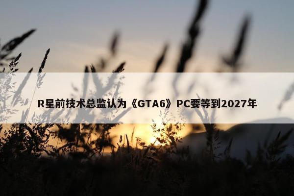 R星前技术总监认为《GTA6》PC要等到2027年